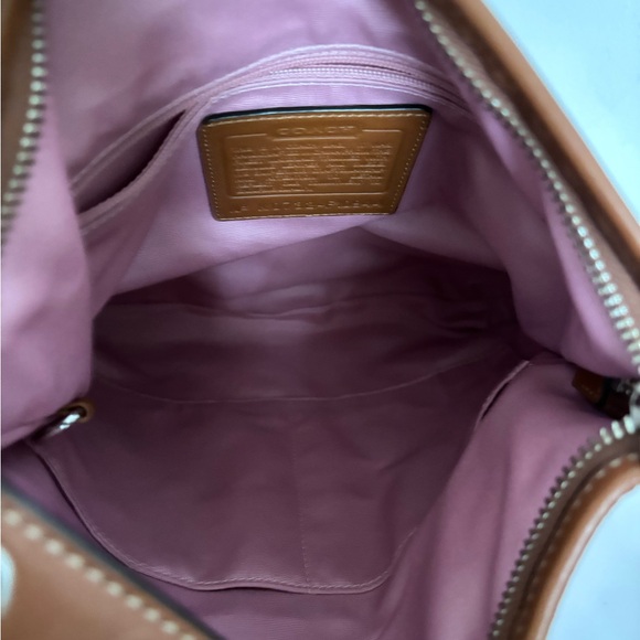 Coach Jacquard pink suede and canvas signature hobo - Picture 2 of 8